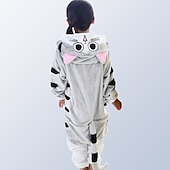 economico Costumi Tutina-Per bambini Animali Costume intero Vestiti Carnevale Gatto Tigre Pigiama a pagliaccetto Pigiama Kigurumi Costume divertente Per Ragazzi e ragazze Carnevale cartone animato