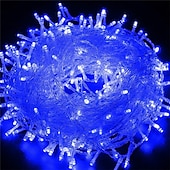 preiswerte Stecker Lichterketten-st. Patrick&#039;s Day Lights 10m flexible LED-Lichtleisten Lichtsets Lichterketten 100 LEDs 1pc warmweiß weiß rot Weihnachten Neujahr wasserdicht Party dekorativ 220-240 V 110-120 V