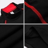 cheap Men&#039;s Active Tees &amp; Tanks-Men&#039;s Compression Shirt Running Shirt Long Sleeve Base Layer Summer Breathable Quick Dry Moisture Wicking Power Flex Fitness Gym Workout Running Sportswear Activewear Dark Grey Black White