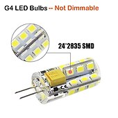 economico Luci LED bi-pin-10 pezzi ad alta luminosità g4 3w 24 smd 2835 260 lm bianco caldo / bianco freddo t lampadine decorative di mais ac / dc 12 v