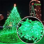 preiswerte Stecker Lichterketten-st. Patrick&#039;s Day Lights 10m flexible LED-Lichtleisten Lichtsets Lichterketten 100 LEDs 1pc warmweiß weiß rot Weihnachten Neujahr wasserdicht Party dekorativ 220-240 V 110-120 V