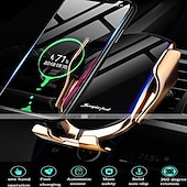 cheap Car Holder-Qi Wireless Car Charger Automatic Clamping 10W Fast Charging 360 Degree Rotation Air Vent Car Mount Holder for Iphone Samsung Huawei Android