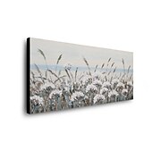 preiswerte Blumen-/Botanische Gemälde-Hang-Ölgemälde Handgemalte Horizontal Abstrakt Landschaft Blumenmuster / Botanisch Modern Fügen Innenrahmen / Gestreckte Leinwand