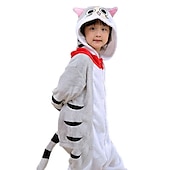 economico Costumi Tutina-Per bambini Animali Costume intero Vestiti Carnevale Gatto Tigre Pigiama a pagliaccetto Pigiama Kigurumi Costume divertente Per Ragazzi e ragazze Carnevale cartone animato