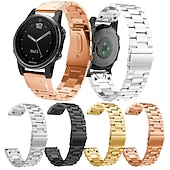 baratos Relógios Garmin-Pulseiras de Relógio para Garmin Fenix 7S / 6S Pro Safira Instinto 2S Descent Mk2S Aço Inoxidável Substituição Alça Ajuste rápido 22mm Banda de metal Pulseira