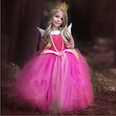 abordables Disfraces de niñas-Semana del Libro 2026 Reina de las nieves Cenicienta Princesa Aurora Vestidos Vestido de niña de las flores Enagua de línea A vestido de vacaciones for Chica Niños Navidad Mascarada Semana del Libro