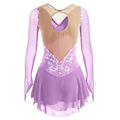 Недорогие Платья для фигурного катания-Платье для фигурного катания Жен. Девочки Катание на коньках Платья Белый Черный Красный Открытая спина Сетка Спандекс Эластичность Учебный Соревнование Одежда для фигурного катания Ручная работа