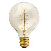 abordables Bombillas incandescentes-1pc 40w e26 / e27 g80 blanco cálido 2300k retro regulable decorativo incandescente vintage edison bombilla 220-240v / 110-120v