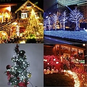 preiswerte Stecker Lichterketten-st. Patrick&#039;s Day Lights 10m flexible LED-Lichtleisten Lichtsets Lichterketten 100 LEDs 1pc warmweiß weiß rot Weihnachten Neujahr wasserdicht Party dekorativ 220-240 V 110-120 V