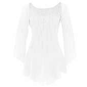 abordables Robes de Patinage Artistique-Robe de Patinage Artistique Femme Fille Patinage Robes Tenue Rose clair Blanc / Blanc Jaune et jaune Dos ouvert Spandex Micro-élastique Entraînement Tenue de Patinage Fait à la main Classique Cristal