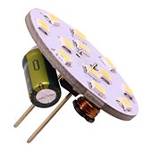 cheap LED Bi-pin Lights-1Pcs G4 12 Leds 2835 2W AC12V DC12-24V Corn Led 90° Mini Lampada Led Bulb Beads Dimmable Decorative Warm White Daylight White