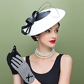 cheap Fascinators-Women&#039;s Fascinators Pillbox Hat Cap Weddings Straw Fedora Vintage Sinamay Base Hats for Kentucky Tea Party Horse Race Ladies Day Headpiece dress to impress Race Day Dress