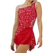 ieftine Rochii de patinaj artistic-Rochie de Patinaj Artistic Pentru femei Fete Πατινάζ στο πάγο Rochii Ținute Negru Alb Galben Spandex Înaltă Elasticitate Antrenament Competiție Ținută Patinaj Peteci Cristale / Strasuri Fără manșon