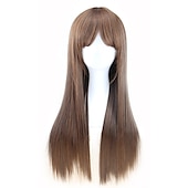 お買い得  パーティーウィッグ-女性用ブロンドウィッグ 合成ウィッグ ストレート キンキーストレート アシンメトリックウィッグ ロング ライトブロンド ライトブラウン /ブラウン /ピンク ナチュラルブラック合成髪 ハロウィンウィッグ