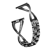preiswerte Fitbit-Uhrenarmbänder-Uhrenarmband für Fitbit Versa 2 / Versa Lite / Versa SE / Versa Edelstahl Strass Ersatz Gurt Bling-Diamant Schmuck Armband Armband