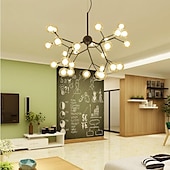 olcso Műhold-27 fényű 75 cm-es csillár led függő könnyű fém üveg sputnik festett felületek művészi földgömb 110-120v 220-240v
