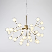 olcso Műhold-27 fényű 75 cm-es csillár led függő könnyű fém üveg sputnik festett felületek művészi földgömb 110-120v 220-240v