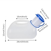 abordables Organizadores para coche-1 unid 1000 ml botella de ayuda para el inodoro móvil de plástico portátil portátil botella de orina para coche de camping al aire libre para mujeres hombres viaje herramientas de viaje