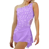 ieftine Rochii de patinaj artistic-Rochie de Patinaj Artistic Pentru femei Fete Πατινάζ στο πάγο Rochii Ținute Negru Alb Galben Spandex Înaltă Elasticitate Antrenament Competiție Ținută Patinaj Peteci Cristale / Strasuri Fără manșon