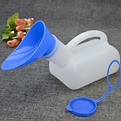 abordables Organizadores para coche-1 unid 1000 ml botella de ayuda para el inodoro móvil de plástico portátil portátil botella de orina para coche de camping al aire libre para mujeres hombres viaje herramientas de viaje