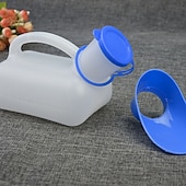 abordables Organizadores para coche-1 unid 1000 ml botella de ayuda para el inodoro móvil de plástico portátil portátil botella de orina para coche de camping al aire libre para mujeres hombres viaje herramientas de viaje