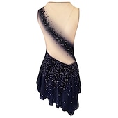 halpa Taitoluistelupuvut-Taitoluistelupuku Naisten Tyttöjen Luistimet Hameet Asut Keltainen &amp; Keltainen Tummanpunainen Tumma laivastonsininen Avoin selkä Spandex Venyvä langa Erittäin elastinen Kouluts Harjoittelu Kilpailu