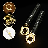 economico Striscie luci a batteria-2m Strisce luminose LED flessibili Fili luminosi 20 LED 3 pezzi Bianco caldo Batterie AA alimentate