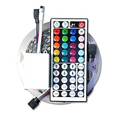 お買い得  リモコンコントロール-5m 16.4ftledストリップライトrgbtvバックライト寝室キッチン装飾300x 5050smd ir44keyリモコン自己接着色変更