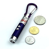 お買い得  懐中電灯-アウトドア ミニ クライミング バックル レーザー ペン ポインター - キャンプ用キーチェーン付き LED 懐中電灯 3 個と UV ブラック ライト トーチ (ランダム カラー)