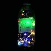 economico Striscie luci a batteria-2m Strisce luminose LED flessibili Fili luminosi 20 LED 3 pezzi Bianco caldo Batterie AA alimentate