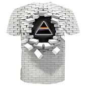お買い得  3D Tシャツ-男性用 3D印刷 Tシャツ 半袖 Tシャツ 3Dプリント クルーネック ラウンドネック シャツ ヴィンテージ ストリートファッション 誇張された カジュアル 日常 ホワイト ライトグリーン ピンク 衣類 プラスサイズ S M L XL XXL 3XL 4XL