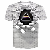 お買い得  3D Tシャツ-男性用 3D印刷 Tシャツ 半袖 Tシャツ 3Dプリント クルーネック ラウンドネック シャツ ヴィンテージ ストリートファッション 誇張された カジュアル 日常 ホワイト ライトグリーン ピンク 衣類 プラスサイズ S M L XL XXL 3XL 4XL