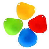 cheap Egg Acc-4pcs Set Silicone Egg Poacher Cook Poach Pods Pan Mould Kitchen Tool Baking Poached Cup