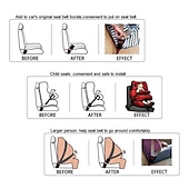 baratos Capas para bancos de automóveis-Buchas de alarme de clipe de cinto de segurança de carro para assentos de carro fivelas de cinto de segurança universal ajustável extensor de cinto de segurança auto plugs de cinto de segurança de