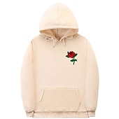 abordables Sweats à capuche graphiques pour hommes-Homme Floral Imprime manche longue Pulls molletonnés Capuche Rétro Vintage Frais Casual Hiver Noir Blanche Jaune Vêtement Tenue Designer Grande Taille S M L XL 2XL 3XL