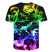 barn pojkar 3d yrsel t-shirt kortärmad regnbåge optisk illusion färgblock 3d-tryck blå lila svart barn toppar sommar basic streetwear sport billiga Pojkens 3D Vision & Geometri-barn pojkar 3d yrsel t-shirt kortärmad regnbåge optisk illusion färgblock 3d-tryck blå lila svart barn toppar sommar basic streetwear sport