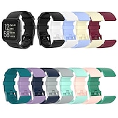 billiga Fitbit klockband-Smart Watch-band för Fitbit Versa 2 / Versa Lite / Versa SE / Versa Mjuk silikon Smart klocka Rem Justerbar Andningsfunktion Klassiskt lås Sportband Ersättning Armband