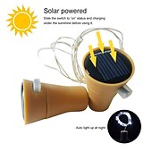 billige Soldrevet-10 stk 2m led solcelleflaskepropp kork lysstreng, 20 led kobbertråd fe lys for jul utendørs hage dekorasjon, bryllup og fester