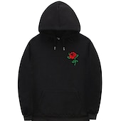 abordables Sweats à capuche graphiques pour hommes-Homme Floral Imprime manche longue Pulls molletonnés Capuche Rétro Vintage Frais Casual Hiver Noir Blanche Jaune Vêtement Tenue Designer Grande Taille S M L XL 2XL 3XL