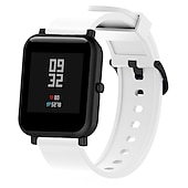 billiga Andra klockband-Klockarmband för Amazfit GTS 4,4mini, 3,2,2mini, 2e, GTR 42mm, Bip U Pro, U, 3 Pro, 3, S lite, S, lite Silikon Ersättning Rem Mjuk Andningsfunktion Klassiskt spänne Armband