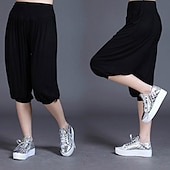 cheap Wide Leg &amp; High Waisted-Women&#039;s Harem Pants Quick Dry Lightweight High Waist Yoga Zumba Fitness Gym Workout Bloomers Capri Pants Fashion White Black Green Modal Plus Size Sports Activewear High Elasticity Loose / Royal Blue