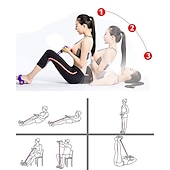 cheap Yoga Gear-Pedal Resistance Band Sit-up Pull Rope Natural Latex Bodybuilding Expander 27.0*15.0*9.0 cm Sports Latex Home Workout Gym Pilates Strength Training Muscular Bodyweight Training Physical Therapy