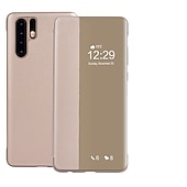 お買い得  その他のスマホケース-電話 ケース 用途 Huawei Mate 40 Pro + P10 Huawei Mate 20 pro Hwawei P40 P30 P20 Pro Lite フリップケース ウィンドウ付き 半透明 全身保護 ソリッド PUレザー