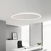 cheap Circle Design-80CM LED Pendant Light Geometrical Circle Design Nordic Modern Simple for Dinning Room Bedroom Entry Aluminum Frame Acrylic Black White Gold Coffee 40W