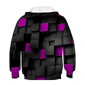 cheap Boy&#039;s 3D Vision &amp; Geometry-New Year Boys 3D Optical Illusion Hoodie Long Sleeve 3D Print Spring Fall Winter Active Polyester Kids 3-12 Years School Outdoor Daily