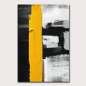 cheap Abstract Paintings-Oil Painting Hand Painted Vertical Abstract Pop Art Modern Stretched Canvas