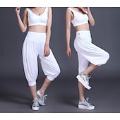 cheap Wide Leg &amp; High Waisted-Women&#039;s Harem Pants Quick Dry Lightweight High Waist Yoga Zumba Fitness Gym Workout Bloomers Capri Pants Fashion White Black Green Modal Plus Size Sports Activewear High Elasticity Loose / Royal Blue