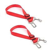 ieftine Accesorii pentru vehicule-2 buc masina de siguranță masina centură de nailon animale de companie câine pisică scaun cârlig harnașă pentru pisoi catelus vehicul leash reglabil