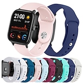 abordables Otras correas de reloj-Ver Banda para Amazfit GTS 4,4mini, 3,2,2mini, 2e, GTR 42mm, Bip U Pro, U, 3 Pro, 3, S lite, S, lite Silicona suave Reemplazo Correa Correa Deportiva Pulsera