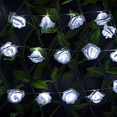 billiga Batteristrängljus-ros slingor 3m 30 leds inomhus alla hjärtans bröllopsfödelsedag årsdag blomlökar dekoration